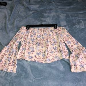 Off the shoulder blouse.